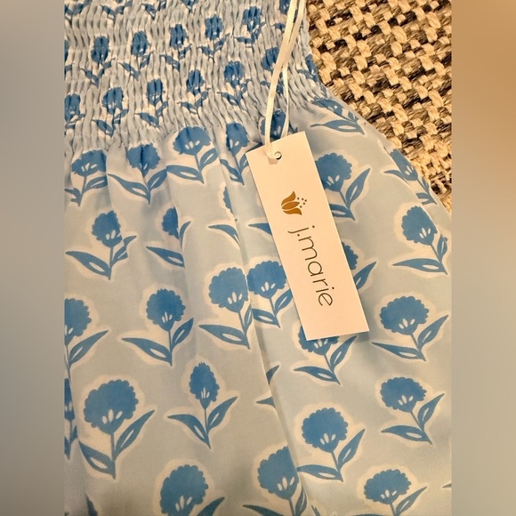 J.Marie blue floral smocked skirt size S - Picture 2 of 4